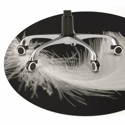 Round mat pad under office - round,