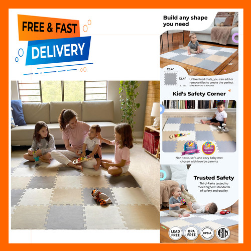 Baby play mat - baby, tiles
