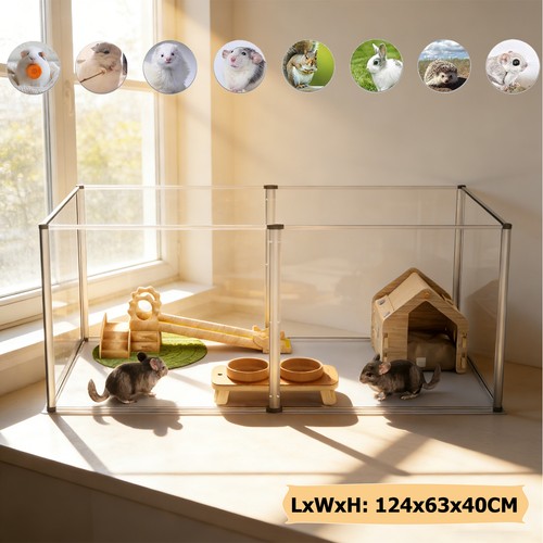 6pcs acrylic pet playpen with - pet,